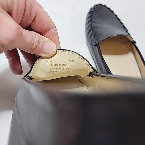 Cole Haan Grand OS Black Nubuck Leather Women's 7.5B Morgan Slipper Moccasin - Picture 11 of 13